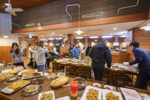 上高地閉山 打ち上げの料理